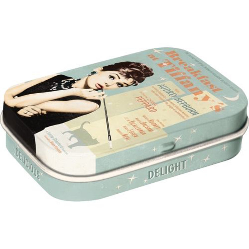 Blue Nostalgic-Art Audrey Hepburn Mint Box (4x6x2cm)