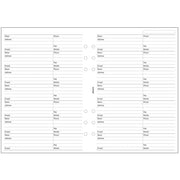 Filofax A5 Contacts Value Pack Refill