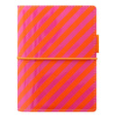Filofax Domino Stripes Pocket Patent Organiser (Orange/Pink)