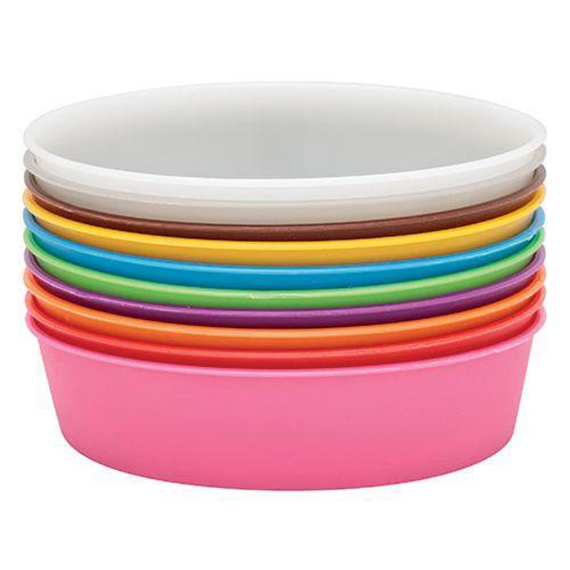 Plastic Painting Bowls 13cm 10pcs