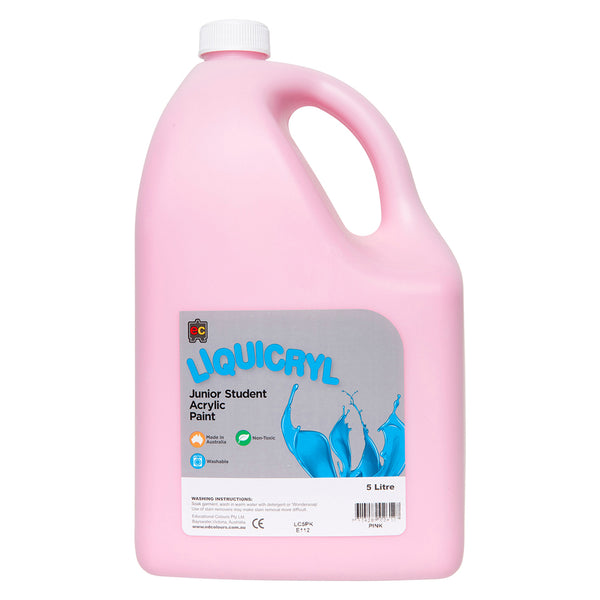 Educational Colours Liquicryl Junior Student Pink Acrylic 5L