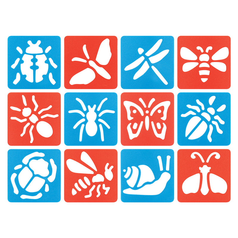 Minibeast Stencils 12pcs (6.8x6.8cm)