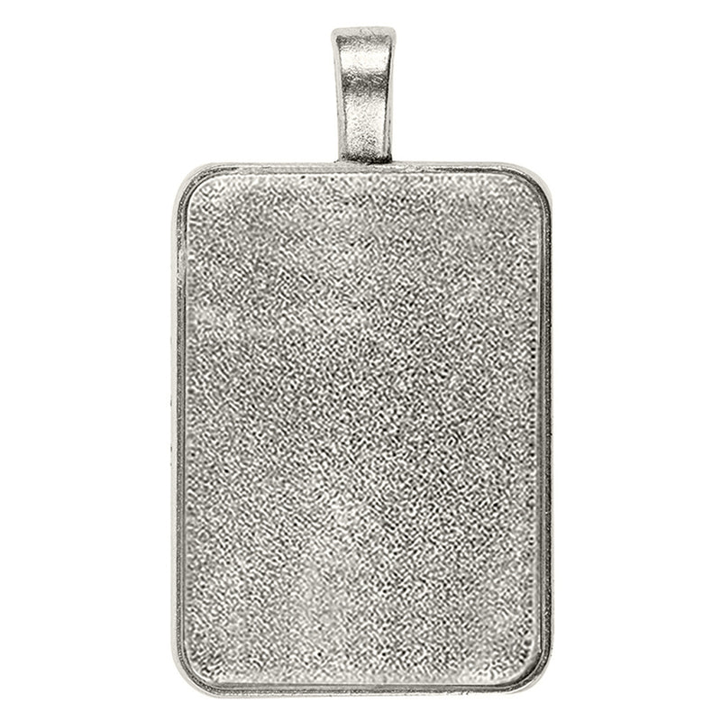 Pendant Cabochon Setting Silver 30pcs (33x23mm)