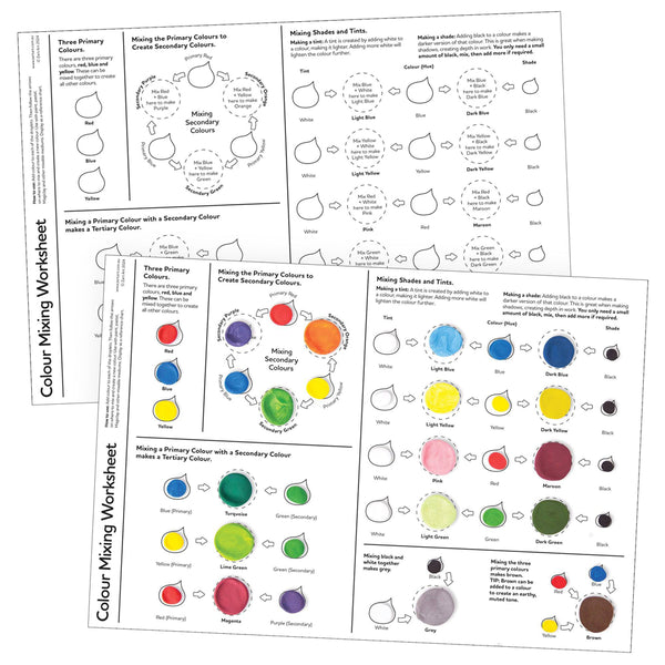 Colour Mixing Worksheet 10pk