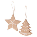 3D Tree and Star Ornaments 10pk