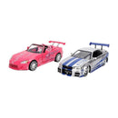 1:24 Brian's Nissan Skyline GT-R R34 & 2001 Honda S2000 2pk
