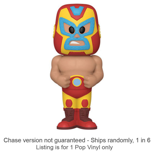 Iron Man Luchadore Vinyl Soda Chase Ships 1 in 6