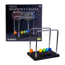 Large Newton's Cradle with Multicolour Ball & Black Base