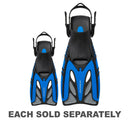 Crystal Adult Diving Fins (Blue/Black)