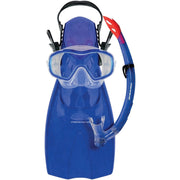 Shrimp Junior Silitex Mask, Snorkel & Fin Set (Blue)