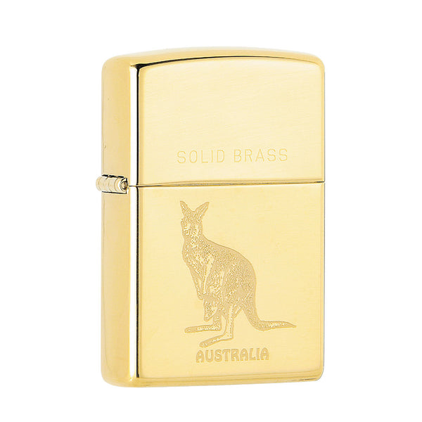Zippo Australian Kangaroo High Polished Brass Lighter