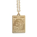 The Moon Vintage Tarot Necklace on Greeting Card