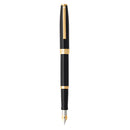 Sagaris Fine Fountain Pen with Gold Trim (Gloss Black)