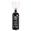 Alles Gute zum Geburtstag Weinflasche Glas