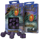 COC Horror on Orient Express Black & Purple Dice Set of 7