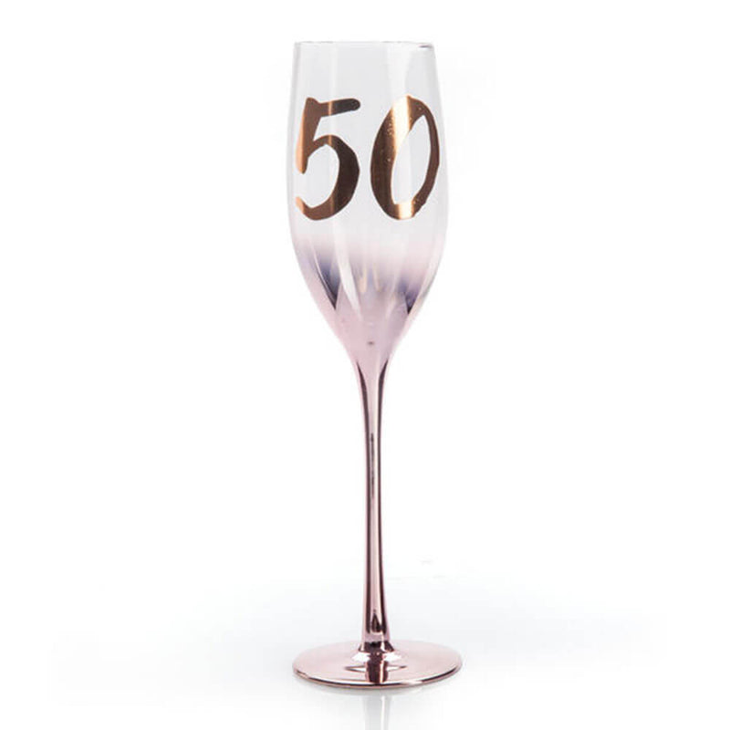 Verjaardag blush champagne glas