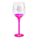 Verre à vin clair d'anniversaire