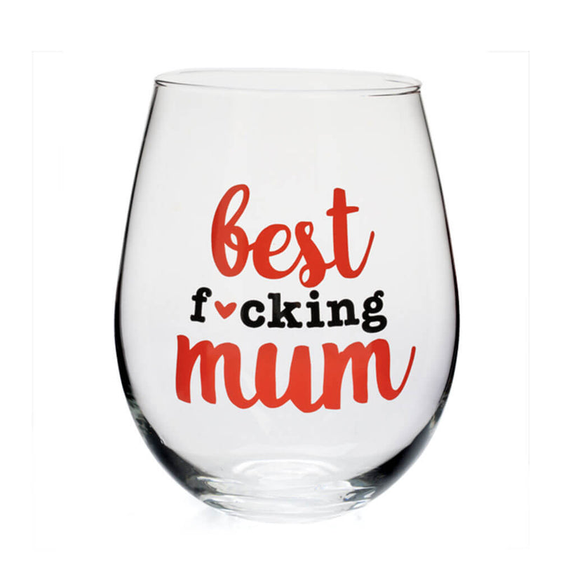 "Beste f*cking" stengelloos wijnglas