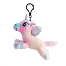 Unicorn Tie Dye Plush Keychain with Sound