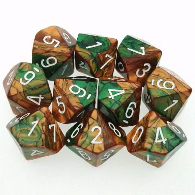 Chessex D10 Jeu de 10 matrices polyédriques Gemini
