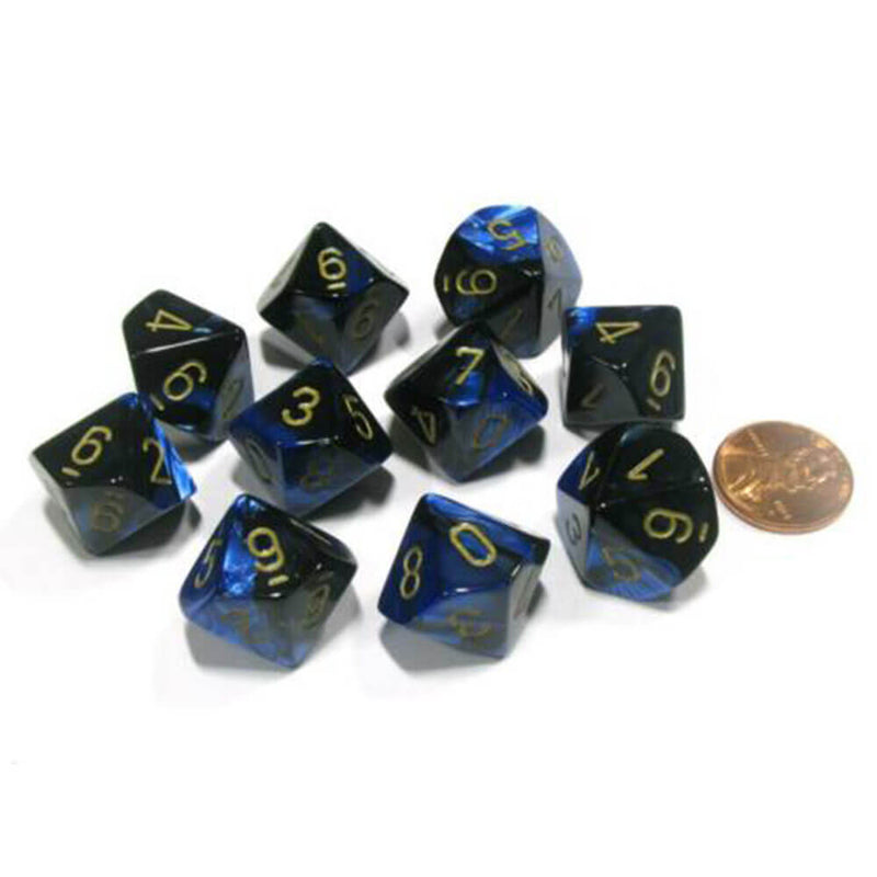 Chessex D10 Jeu de 10 matrices polyédriques Gemini