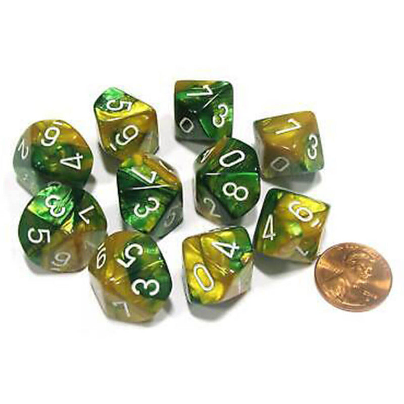 Chessex D10 Jeu de 10 matrices polyédriques Gemini