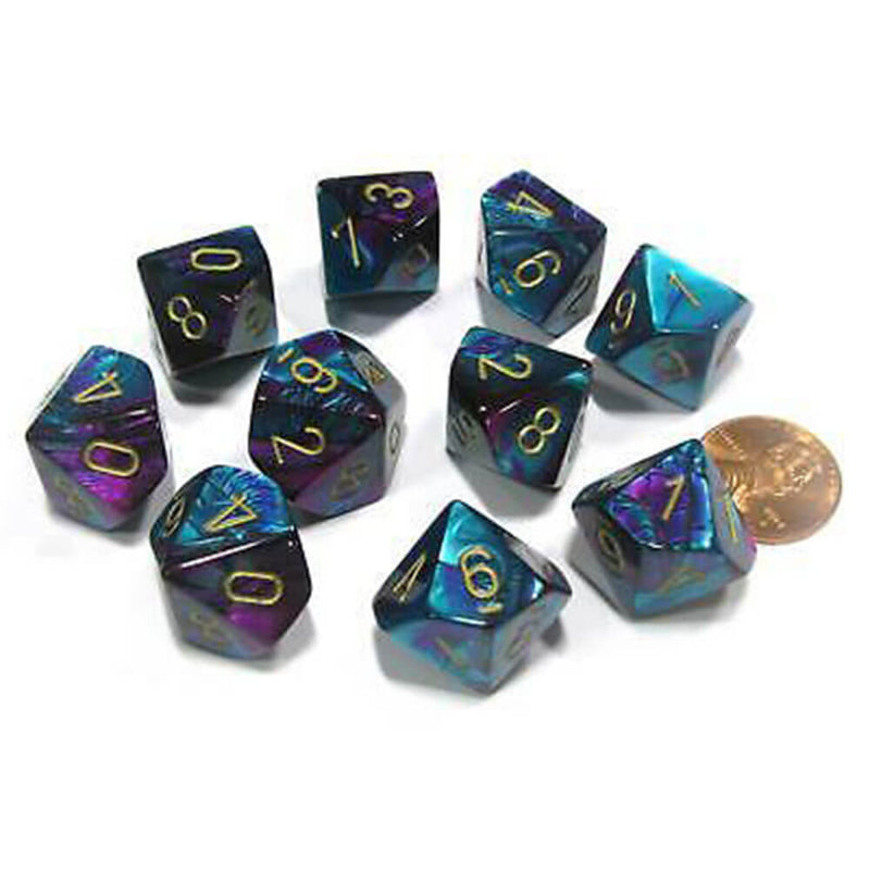 Chessex D10 Jeu de 10 matrices polyédriques Gemini