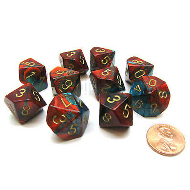 Chessex D10 Jeu de 10 matrices polyédriques Gemini
