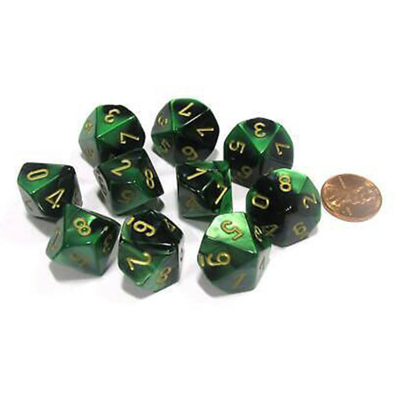 Chessex D10 Jeu de 10 matrices polyédriques Gemini