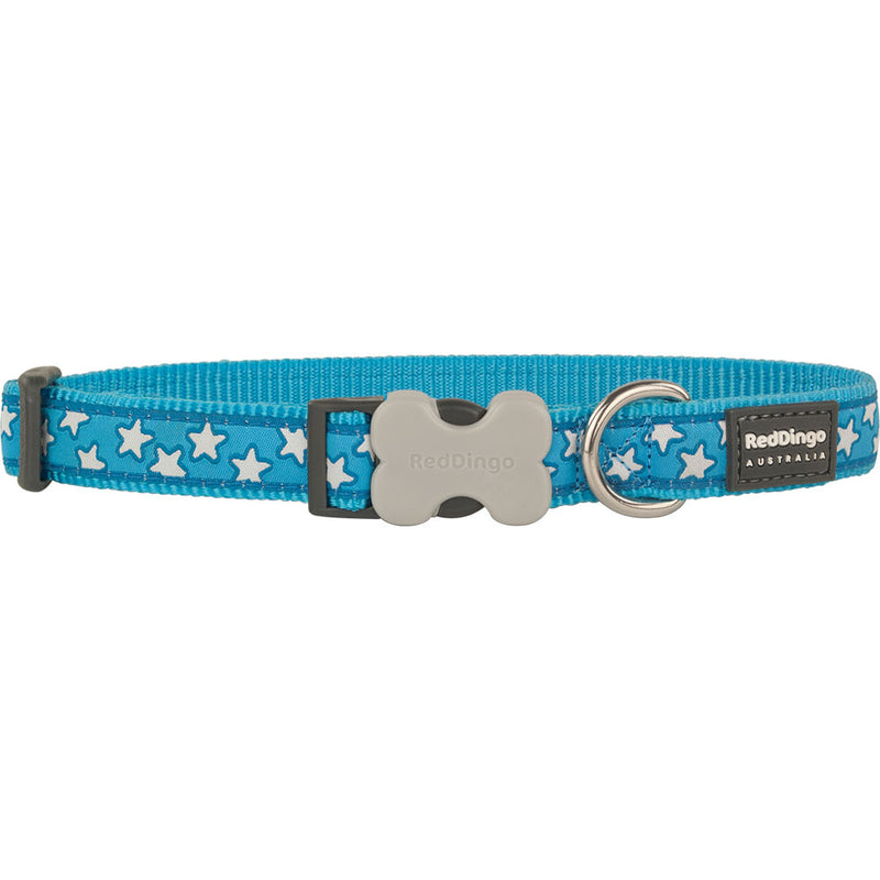 Hundehalsband mit Sterndesign (Türkis)