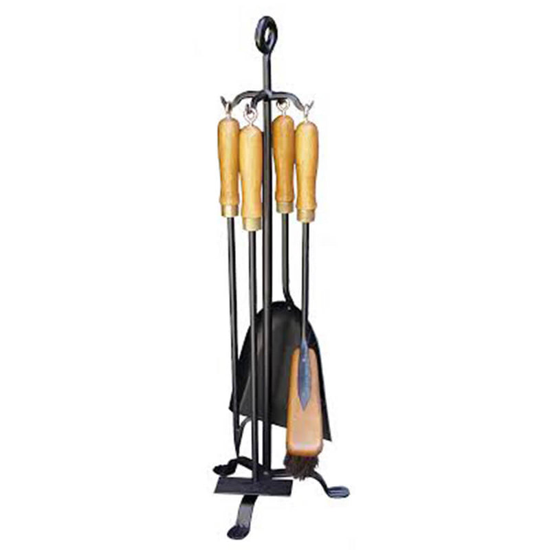 FireUp Fire Tool Set Holzstiel mit Ständer