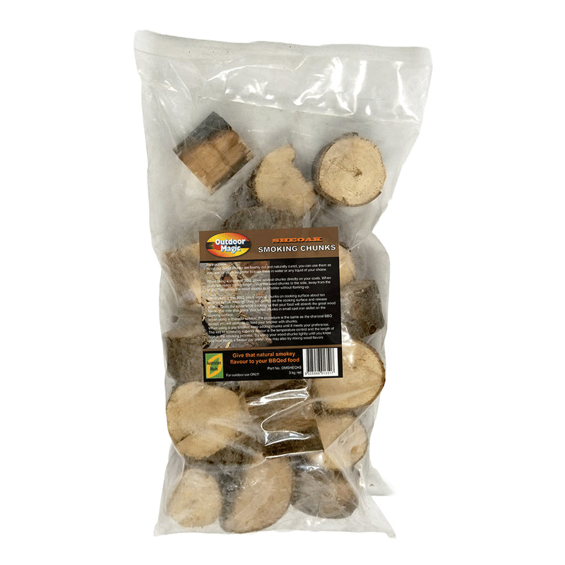Outdoor Magic Smoking Wood Chunks Sac de 3 kg