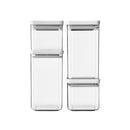  Brabantia Stapelbarer quadratischer Kanister (4er-Set)