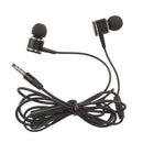 Aluminium Earphones Stereo 3.5mm w/ Mic/Vol Control (Black)