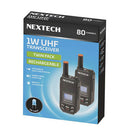 Nextech Twin Pack Mini Rechargable UHF Tranceiver Radio (1W)