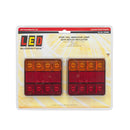 LED-Autolampen Anhänger-LED-Licht-Kombi-Set (100 x 100 mm)