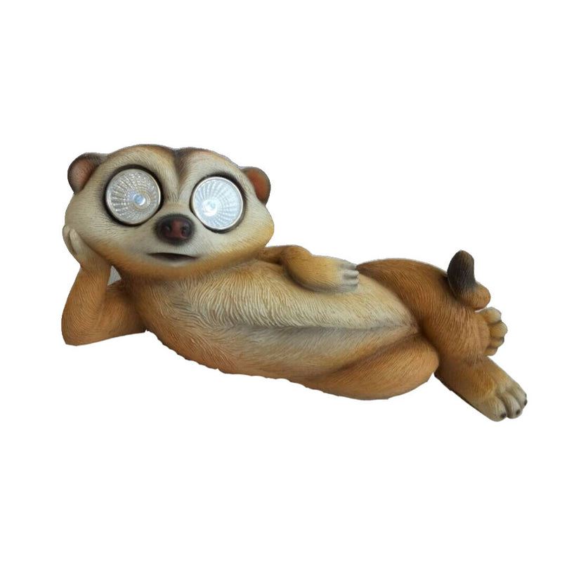 Décoration lumineuse de jardin à LED d'extérieur suricate à énergie solaire