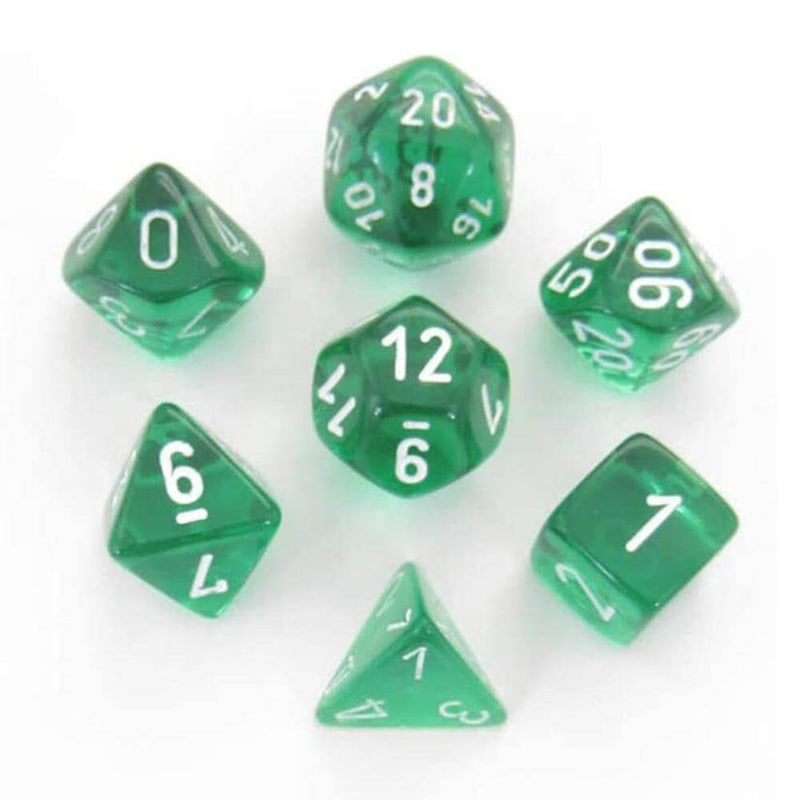 D7 Die Set Dice Poly Translucide (7 Dés)