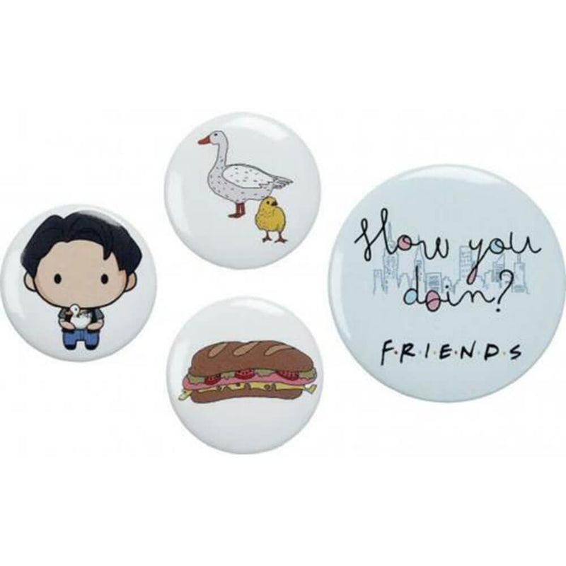 Freunde Button Abzeichen (4er Set)