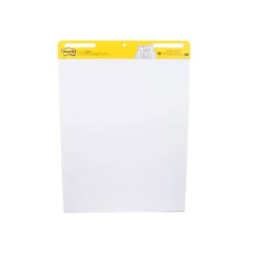 Post-it Easel Pad White 635x775mm (4pk)