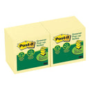 Post-it Pop-up Recycled Notes Canary Yellow 76x76mm (12pk)