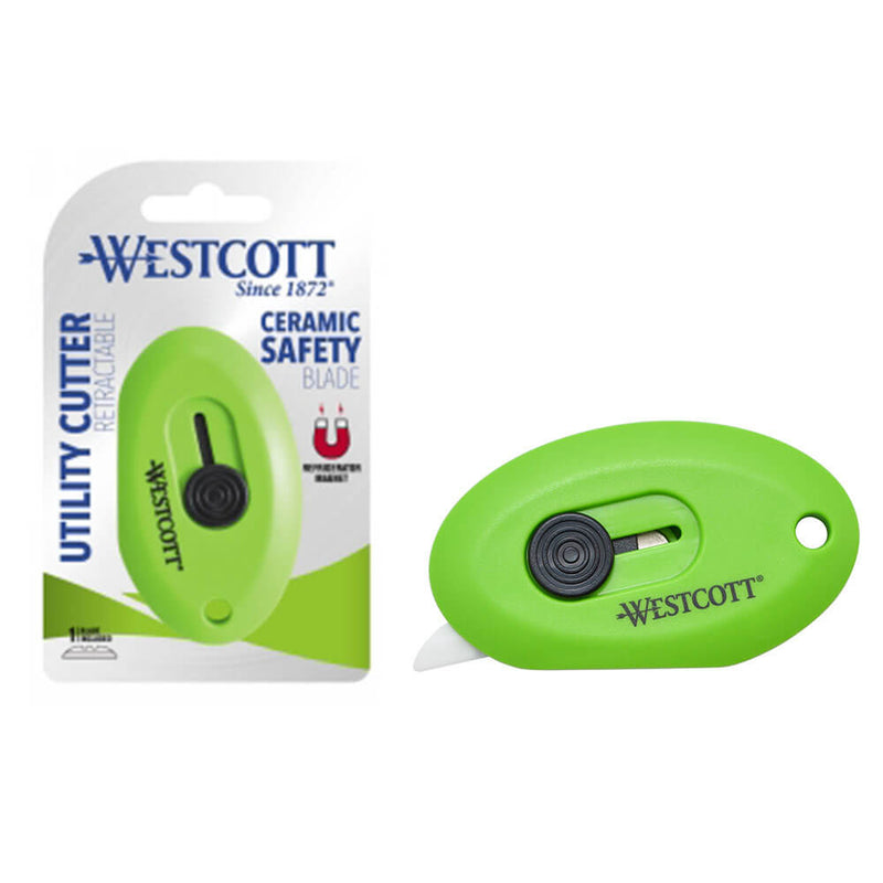 Coupe-boîte en céramique rétractable Westcott (vert)