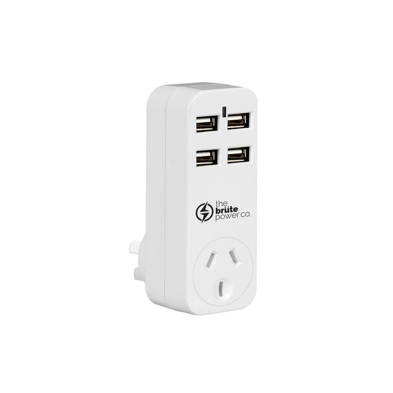 The Brute Power Co. One Socket Adapter (Blanc)