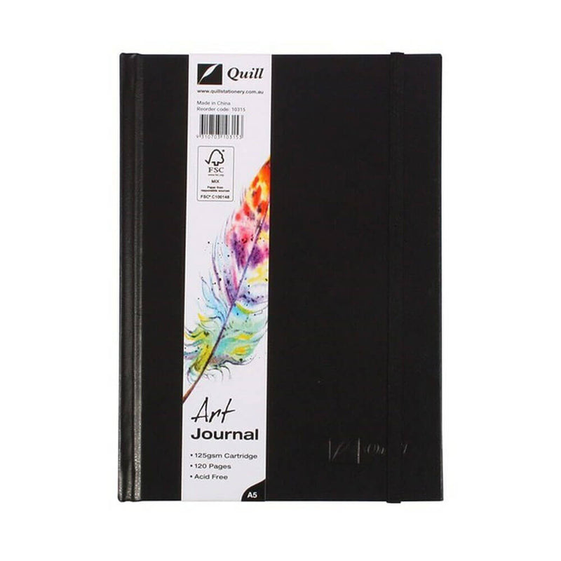 Quill Hard Cover Elastic Closure Art Journal 60 Blätter
