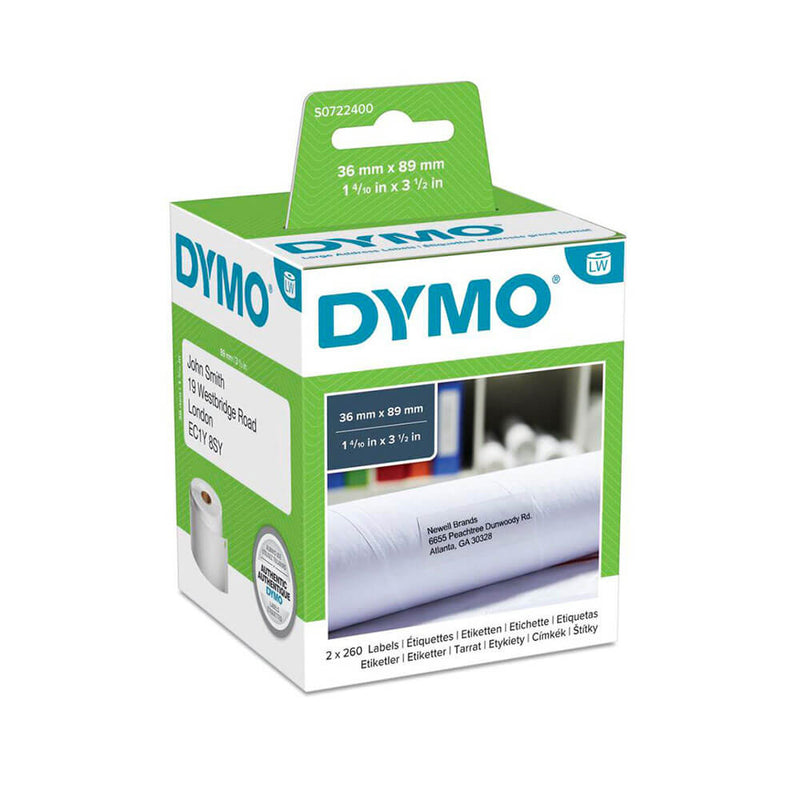 Étiquette d'adresse Dymo Labelwriter Blanc (2 rouleaux)