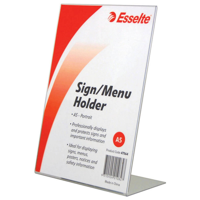 Deflecto Slanted Portrait Einzelschildhalter