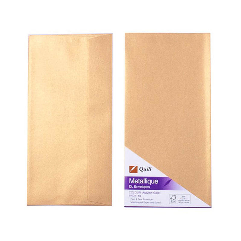 Enveloppes Quill Métalliques 10pk (DL)