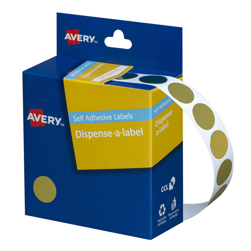 Avery Étiquettes autocollantes à pois 24 mm (250 pièces)